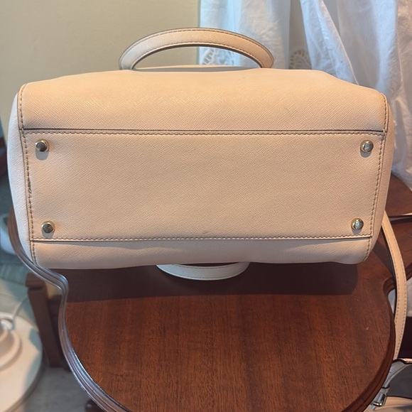 Kate Spade  Pink Satchel Crossbody bag  Saffiano leather  light pink Silvertone - Picture 10 of 17